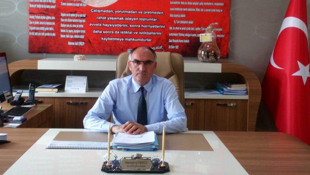 İlçe Milli Eğitim Müdürümüz Sayın Mustafa Gürbüz'ün YKS Sınav Mesajı