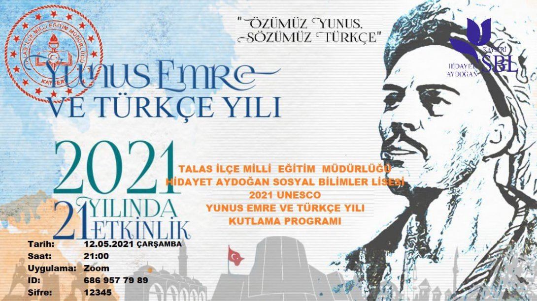 Yunus Emre ve Türkçe Yılı Kutlama Programı